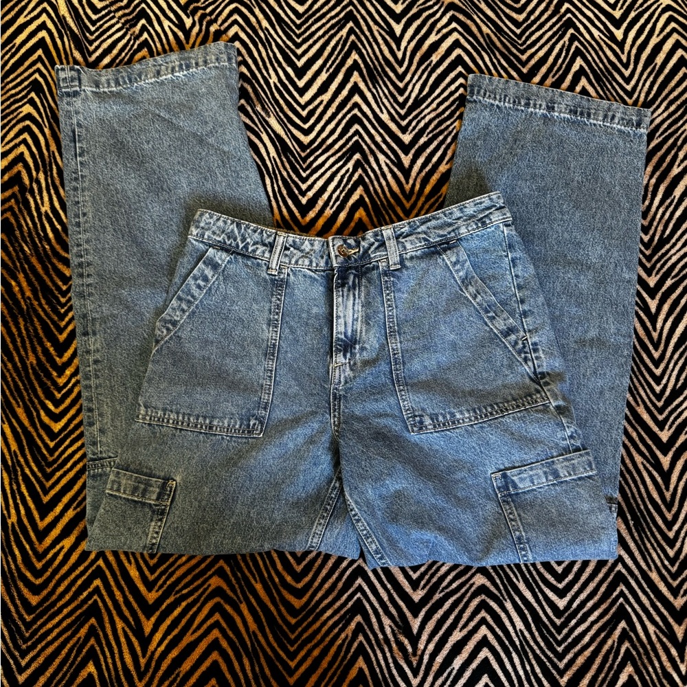 divided baggy cargo jeans